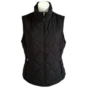 Free Country Women's Lightweight Zip Up Quilted Vest Black Size Large Pockets